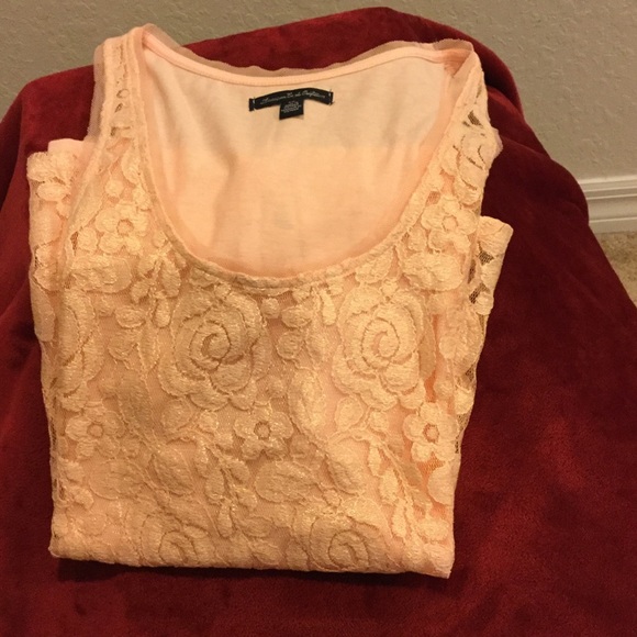 American‎ Eagle Peachy Rose Floral Top NEW - Picture 3 of 4